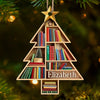 Together We Build A Brighter Future - Personalized Custom Ornament - Wood Custom Shaped - Christmas Gift For Book Lovers
