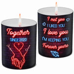 I'm Keeping You Forever Yours - Couple Personalized Custom Smokeless Scented Candle - Christmas Gift For Husband Wife, Anniversary
