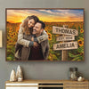 Custom Photo I Love You Like Sunflower Loves The Sun - Couple Personalized Custom Horizontal Poster - Gift For Husband Wife, Anniversary