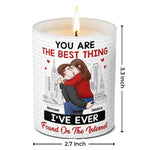 I Love You More Than Pizza - Couple Personalized Custom Smokeless Scented Candle - Christmas Gift For Husband Wife, Anniversary