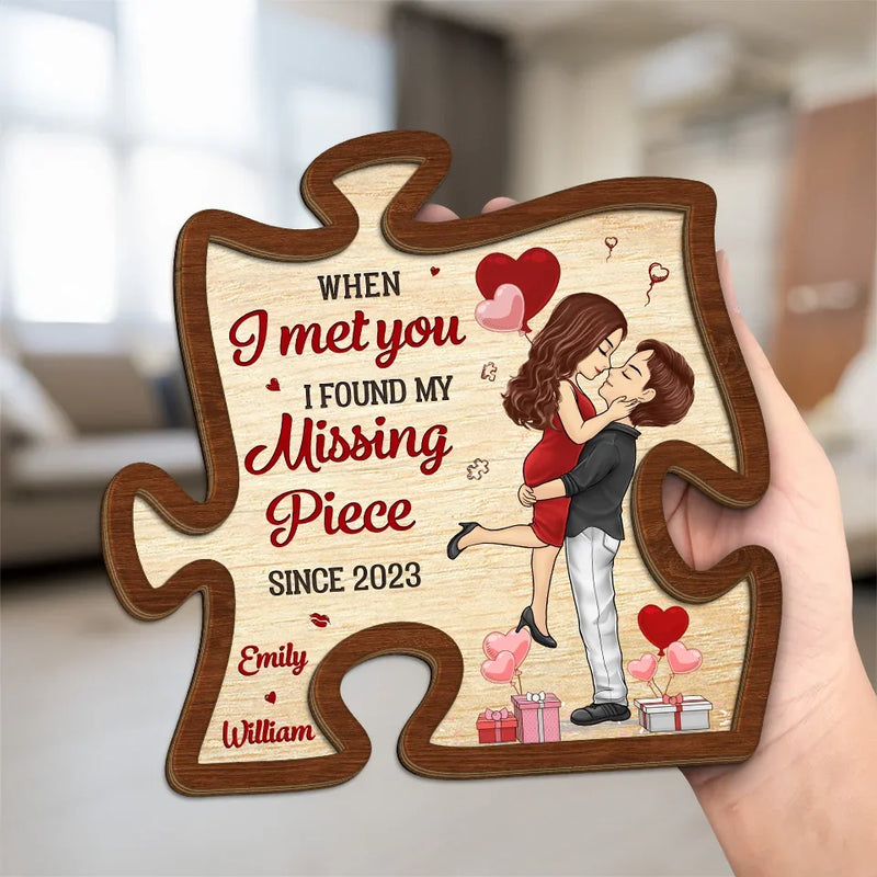 Your Embrace Is My Favorite Place - Couple  Personalized Custom 2-Layered Wooden Plaque With Stand - Gift For Husband Wife, Anniversary
