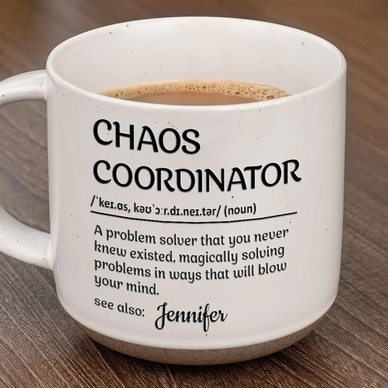 Master Of Chaos - Coworker Personalized Custom Printed Pottery Mug - Gift For Coworkers, Work Friends, Colleagues