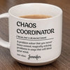 Tasse en céramique personnalisée « Master Of Chaos » pour collègue – Cadeau pour collègues, collègues de travail, etc.