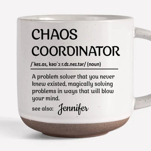 Tasse en céramique personnalisée « Master Of Chaos » pour collègue – Cadeau pour collègues, collègues de travail, etc.