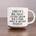 Scattered Sarcasm, Endless Entertainment - Coworker Personalized Custom Printed Pottery Mug - Gift For Coworkers, Work Friends, Colleagues