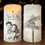 Custom Photo Love Is Better When We’re Together - Couple Personalized Custom LED Candle - Christmas Gift For Husband Wife, Anniversary