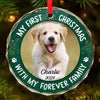 Custom Photo My Adorable Fur Baby - Dog & Cat Personalized Custom Circle Glass Ornament - New Arrival, Christmas Gift For Pet Owners, Pet Lovers, First Christmas AMZ