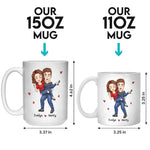 With You, Every Moment Is An Adventure - Couple Personalized Custom Mug - Christmas Gift For Husband Wife, Anniversary