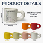 Sip, Smile, Repeat - Coworker Personalized Custom Chunky Mug - Gift For Coworkers, Work Friends, Colleagues