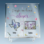 Distance Can’t Break A Bond This Strong - Bestie Personalized Custom Square Shaped Acrylic Plaque - Gift For Best Friends, BFF, Sisters