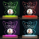 Custom Photo You’re In Our Hearts And Thoughts - Memorial Personalized Custom Shaped 3D LED Light - Sympathy Gift For Family Members