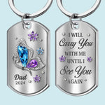 Until I See You Again - Memorial Personalized Custom Keychain - Sympathy Gift, Christmas Gift For Family Members