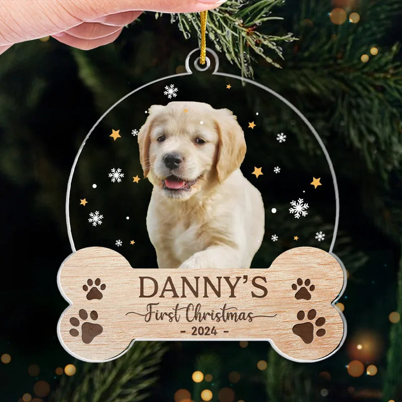 Custom Photo My Lovely Fur Baby - Dog & Cat Personalized Custom Ornament - Acrylic Custom Shaped - New Arrival, Christmas Gift For Pet Owners, Pet Lovers, First Christmas AMZ