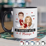 You're My Favorite -  Couple Personalized Custom Accent Mug - Christmas Gift For Husband, Wife, Couple