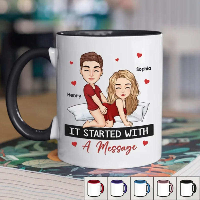 You're My Favorite -  Couple Personalized Custom Accent Mug - Christmas Gift For Husband Wife, Anniversary
