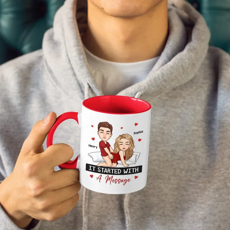 You're My Favorite -  Couple Personalized Custom Accent Mug - Christmas Gift For Husband Wife, Anniversary