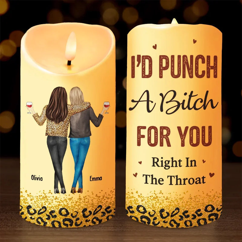 Having Fun Is The Best Way To Spend A Day - Bestie Personalized Custom LED Candle - Christmas Gift For Best Friends, BFF, Sisters