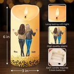 Having Fun Is The Best Way To Spend A Day - Bestie Personalized Custom LED Candle - Christmas Gift For Best Friends, BFF, Sisters