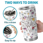 Hold Our Tiny Hands For Just A Little While, But Our Hearts Forever - Family Personalized Custom 3D Inflated Effect Printed Tumbler - Gift For Mom, Grandma