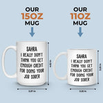 Staying Sober, Staying Sassy - Coworker Personalized Custom Mug - Christmas Gift, Gift For Coworkers, Work Friends, Colleagues