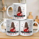 Our Love Is The Spark In Every Kiss - Couple Personalized Custom Mug - Christmas Gift For Husband Wife, Anniversary
