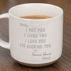 Mon cœur t'a choisi - Tasse en céramique personnalisée pour couple - Cadeau pour mari et femme, anniversaire