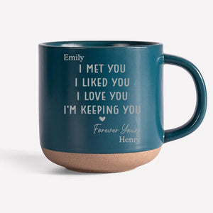 Mon cœur t'a choisi - Tasse en céramique personnalisée pour couple - Cadeau pour mari et femme, anniversaire