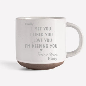 Mon cœur t'a choisi - Tasse en céramique personnalisée pour couple - Cadeau pour mari et femme, anniversaire