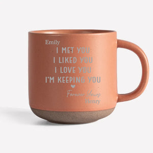Mon cœur t'a choisi - Tasse en céramique personnalisée pour couple - Cadeau pour mari et femme, anniversaire