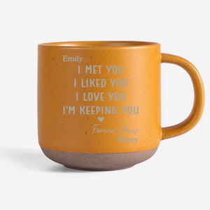 Mon cœur t'a choisi - Tasse en céramique personnalisée pour couple - Cadeau pour mari et femme, anniversaire