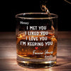 I Knew I Belonged To You - Couple Personalized Custom Whiskey Glass - Gift For Husband Wife, Anniversary