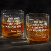 I Knew I Belonged To You - Couple Personalized Custom Whiskey Glass - Gift For Husband Wife, Anniversary