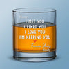 I Knew I Belonged To You - Couple Personalized Custom Whiskey Glass - Gift For Husband Wife, Anniversary