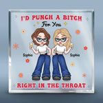 Whenever I See Them, I Think - Bestie Personalized Custom Square Shaped Acrylic Plaque - Gift For Best Friends, BFF, Sisters