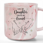 Forever My Little One - Family Personalized Custom Marble Mug - Gift For Mom, Grandma