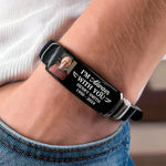 Custom Photo I'm Always With You - Memorial Personalized Custom Bracelet - Sympathy Gift For Family Members