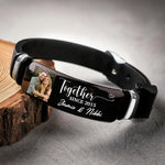 Custom Photo Loving You Is My Forever Plan - Couple Personalized Custom Bracelet - Gift For Husband Wife, Anniversary