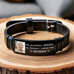 Custom Photo My Guardian Angel - Memorial Personalized Custom Bracelet - Sympathy Gift For Family Members