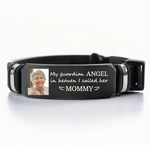 Custom Photo My Guardian Angel - Memorial Personalized Custom Bracelet - Sympathy Gift For Family Members