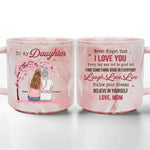 Never Forget That I Love You - Family Personalized Custom Marble Mug - Gift For Daughter, Granddaughter