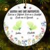 Sisters Are Like Butterflies - Bestie Personalized Custom 3D Inflated Effect Printed Ornament - Ceramic Round Shaped - Christmas Gift For Best Friends, BFF, Sisters