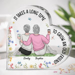 You’re The Family I Chose - Bestie Personalized Custom Heart Shaped Acrylic Plaque - Gift For Best Friends, BFF, Sisters