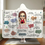 I Throw Confidence Around Like Confetti - Affirmation Personalized Custom Snuggle Blanket, Hoodie Blanket - Gift For Yourself