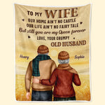Hand In Hand, Heart To Heart - Couple Personalized Custom Blanket - Gift For Husband Wife, Anniversary