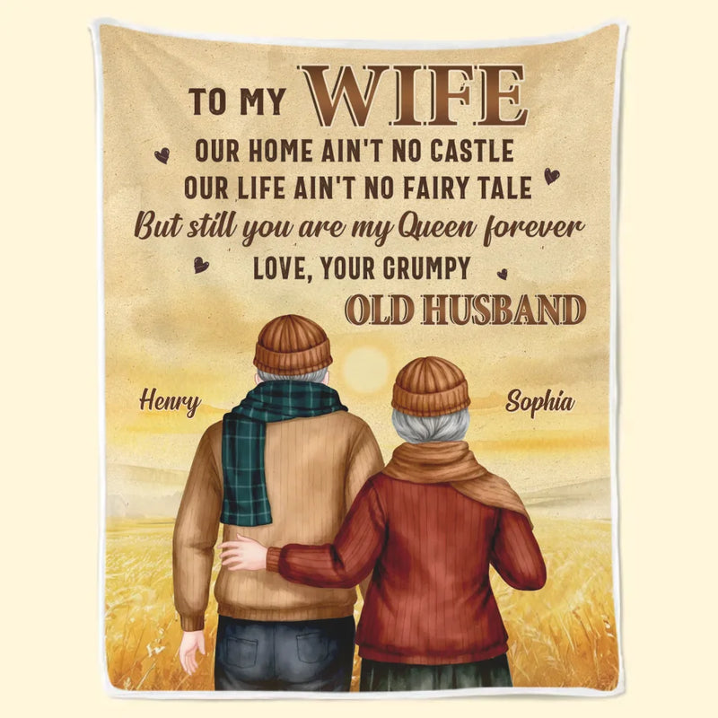 Hand In Hand, Heart To Heart - Couple Personalized Custom Blanket - Gift For Husband Wife, Anniversary