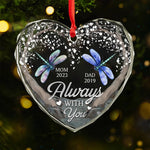 Custom Memorial Dragonfly Name Year Gifts - Personalized Glass Ornament