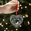 Your Life Was A Blessing, Your Memory A Treasure - Memorial Personalized Custom Heart Glass Ornament - Sympathy Gift For Family Members