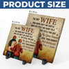 Together Is A Wonderful Place To Be - Couple Personalized Custom Square Shaped Stone With Stand - Gift For Husband Wife, Anniversary