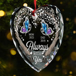 Custom Memorial Mom and Dad Keepsake - Personalized Glass Ornament