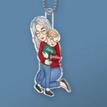 A Little Bit Parent, A Little Bit Best Friend - Family Personalized Custom Car Ornament - Acrylic Custom Shaped - Gift For Grandma